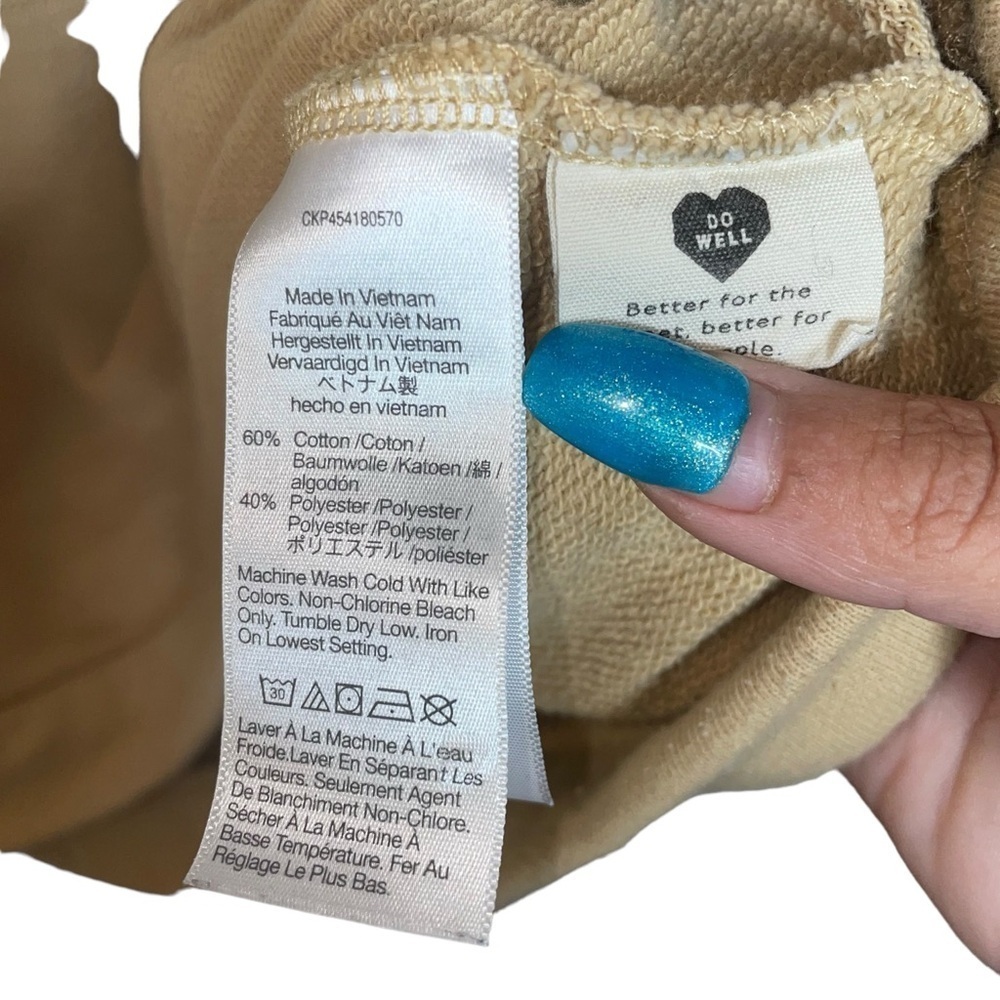 MADEWELL Dip-Dye Drawstring Hoodie Sweatshirt Dropped Shoulder Desert Dunes S - Picture 15 of 16